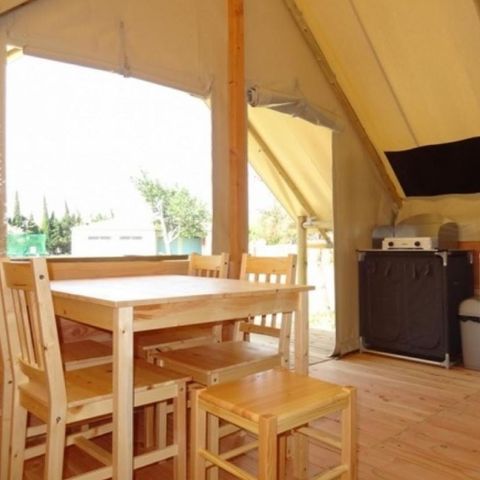 Wohnzelt auz holz 5 personen - Lodge-Zelt Ohne Sanitäranlagen - Ankunft am Samstag in der Hochsaison