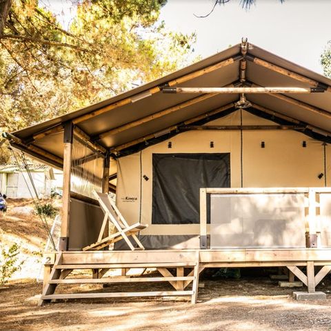 Wohnzelt auz holz 5 personen - Lodge-Zelt Ohne Sanitäranlagen - Ankunft am Samstag in der Hochsaison