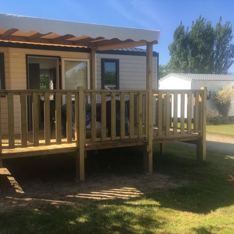 MOBILHOME 4 personas - 2 dormitorios compactos 24 m2 con terraza cubierta 10 m2