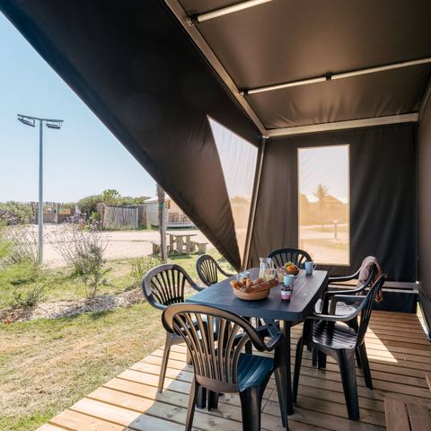 TENDA DA CAMPEGGIO 4 persone - Coco Sweet | 2 Camere da letto | 4 Persone | Terrazza rialzata | Senza bagno | Aria condizionata | TV
