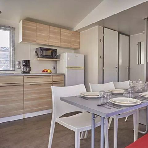 Mobile home 6 persons - Mobile-home | Comfort | 3 Bedrooms | 6 Pers. | Raised terrace | TV