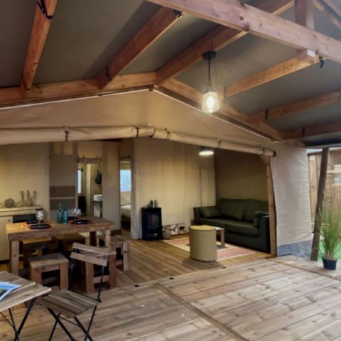 Safarizelt 5 Personen - Zelt Lodge 32 m2 2 Zimmer 4/5 Pers.