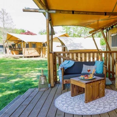 Tente en toile et en bois 5 personnes - TENTE LG 40 m2 2 ch 4/5 pers SAMEDI
