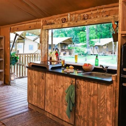 Tente en toile et en bois 5 personnes - TENTE LG 40 m2 2 ch 4/5 pers SAMEDI