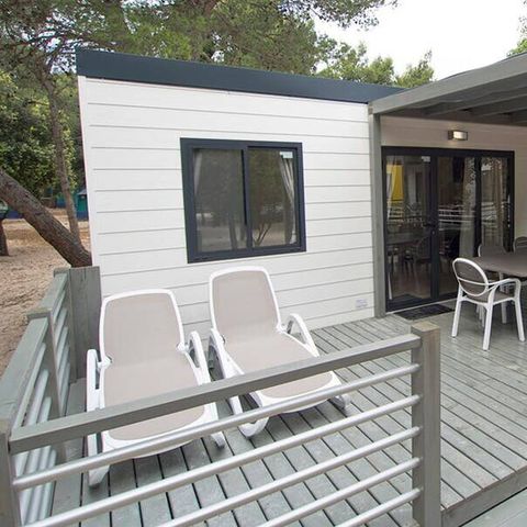 Stacaravan 6 personen - Mobile-home | Premium | 3 slaapkamers | 6 pers | Verhoogd terras | Airconditioning | TV