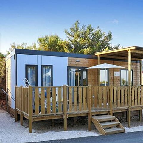 Stacaravan 6 personen - Comfort | 2 Slaapkamers | 4/6 Pers | Verhoogd terras | Airconditioning