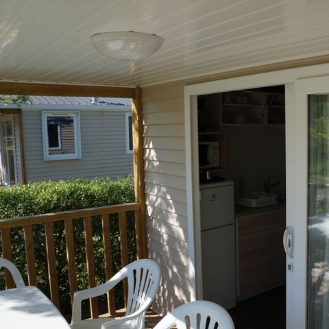 Mobilheim 4 Personen - Mobilheim Standard 24m² 2 Zimmer + überdachte Terrasse 7m² + Loireufer + TV