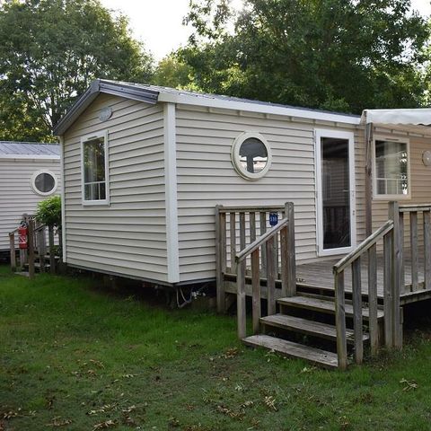 Stacaravan 4 personen - Standaard 29m² 2 slaapkamers + halfoverdekt terras