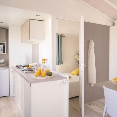 MOBILE HOME 4 people - NEW //Homeflower Premium 35m² 3 bedrooms + CLIM + semi-covered terrace + TV + sheets + towels