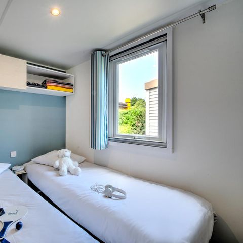 Mobilheim 6 personen - Mobilheim Confort 35m² 3 Zimmer + halbüberdachte Terrasse + TV + Geschirrspüler
