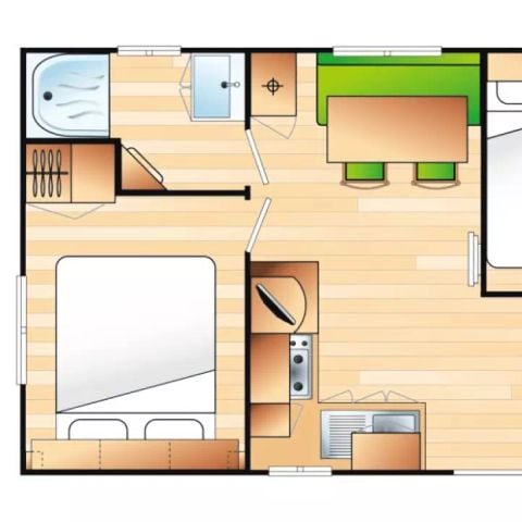 MOBILHOME 4 personas - COCOON - TV