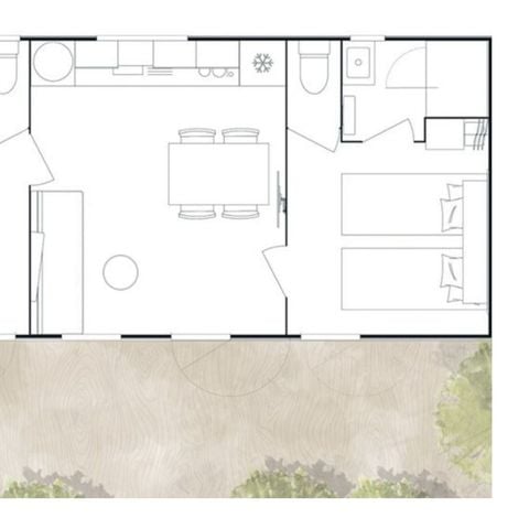 Mobilhome 6 personnes - Confort+ - 2 chambres - 2 salles de bain