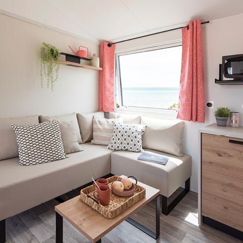 Mobilheim 6 Personen - Komfort 36m² - 3 Zimmer + Überdachte Terrasse + Reversible Klimaanlage + TV
