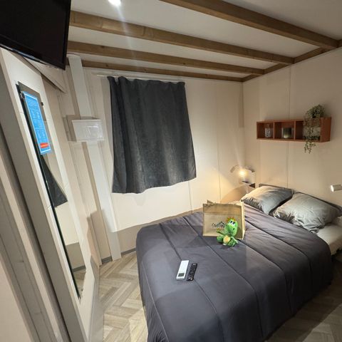 CHALET 4 personnes - SPA Premium 42m² - 2 chambres + Terrasse couverte + Clim réversible + TV