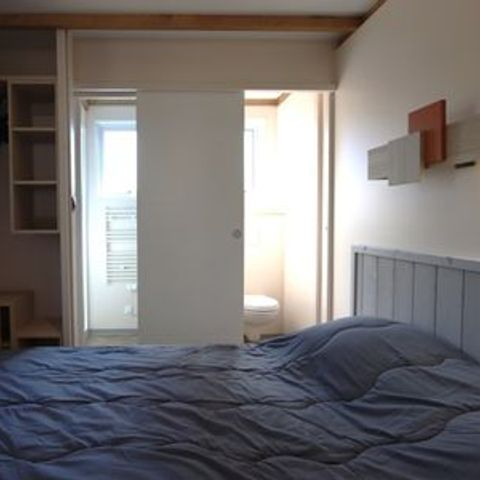 CHALET 6 personnes - SPA Confort 42m² - 3 chambres + Terrasse couverte + Clim réversible + TV