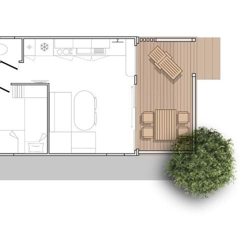 Casa mobile 4 persone - Mahana - 4 persone - 2 camere - Da letto 28m² - 2 bagni