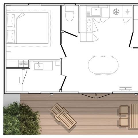Mobile home 6 persons - Mahana - 2 bedrooms - 30m² - 2 bathrooms