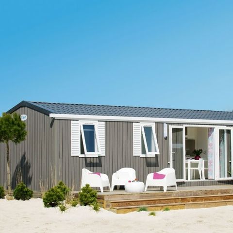 Stacaravan 8 personen - Confort+ - 4 kamers - 37m² - Voor