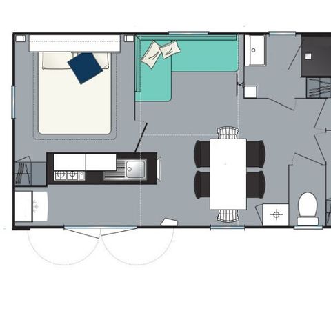 MOBILHOME 8 personas - Mobil-home Loisir+ 8 personas 3 habitaciones 34m² - mobil-home para 8 personas