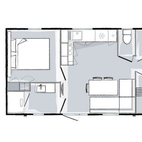 Stacaravan 6 personen - Premium - 3 kamers - 31m²
