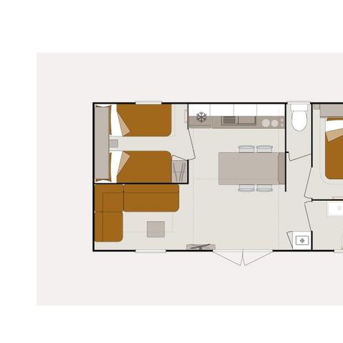 Mobile home 6 persons - 4/6 persons 2 bedrooms, LUXURY, 31m2 category 3