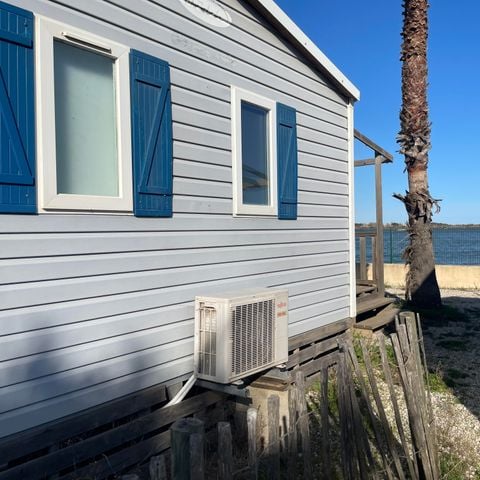 MOBILHOME 2 personnes - 1 chambre bord d'étang, 16m2 catégorie 1