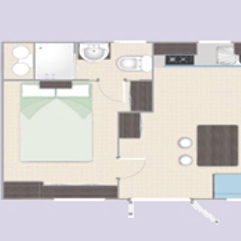 Mobilhome 4 personnes - MOBILE HOME HAPPY PREMIUM