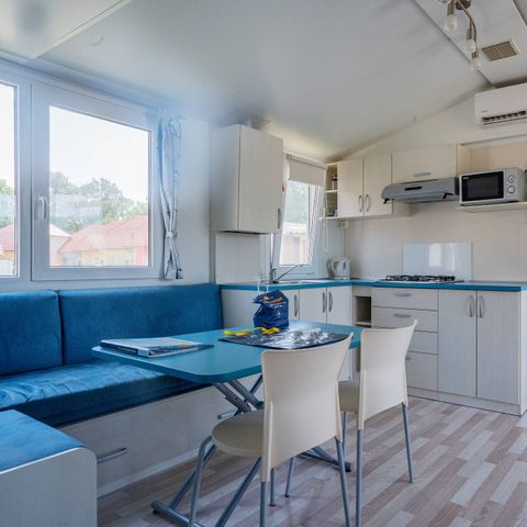 Mobilheim 6 Personen - Comfort | 3 Zi. | 6 Pers. | Erhöhte Terrasse | Clim.