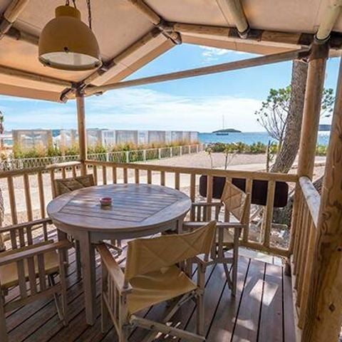 TENTE TOILE ET BOIS 5 personnes - Tente Safari | 2 Ch. | 4/5 Pers. | Clim.