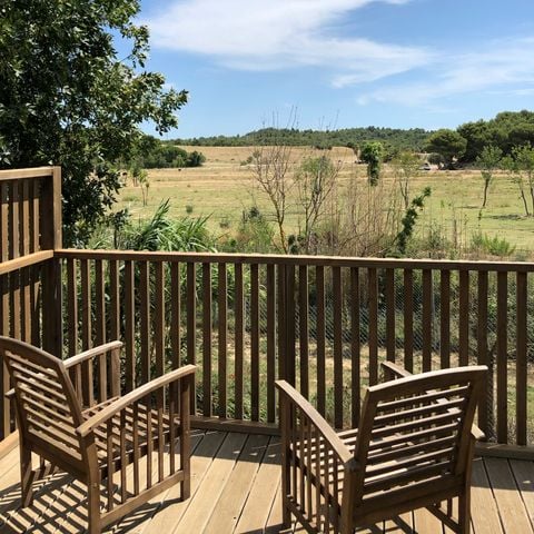 Stacaravan 6 personen - LE PANORAMIQUE PRIVILEGE Uitzicht Reserve 6 pers