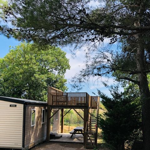 Stacaravan 6 personen - LE PANORAMIQUE PRIVILEGE Uitzicht Reserve 6 pers