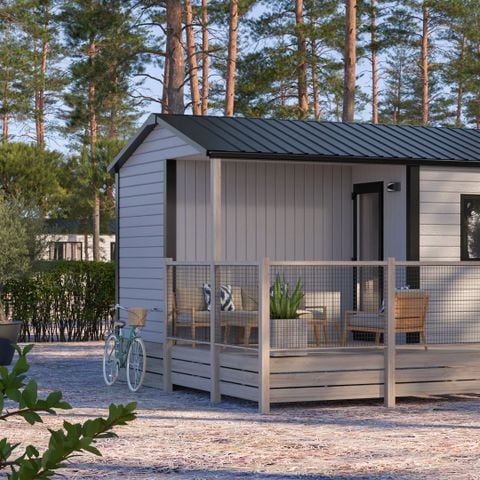 Stacaravan 4 personen - PRIVILEGE COTTAGE Uitzicht op het reservaat