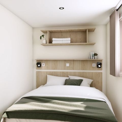 Stacaravan 4 personen - PRIVILEGE COTTAGE Uitzicht op het reservaat