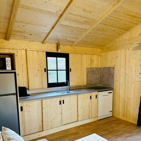 Hébergement 5 personnes - LODGE PILOTIS PRIVILEGE - Vue Réserve Africaine