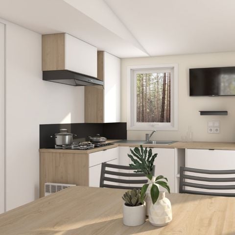 Stacaravan 2 personen - SUITE PRIVILEGE - Gedeeltelijk uitzicht Reserve -