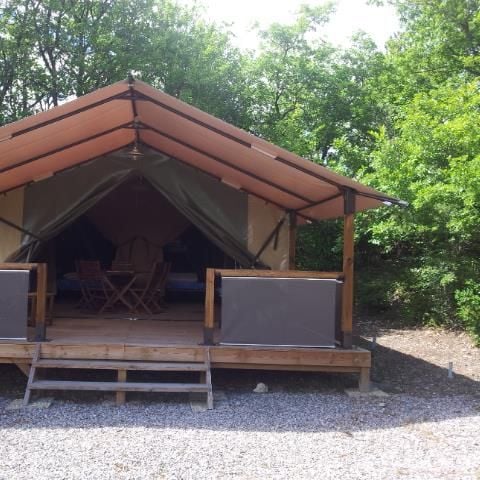 CANVAS AND WOOD TENT 5 people - FREEFLOWER (Without sanitary facilities)