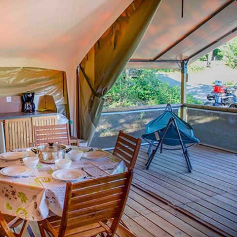 TENTE TOILE ET BOIS 5 personnes - FREEFLOWER (Sans sanitaires)