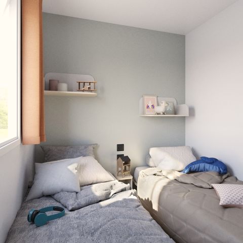 Stacaravan 6 personen - Nieuw : Spacy 36.5 m² - 3 slaapkamers