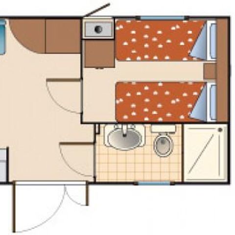 Mobile home 4 persons - 2 bedrooms