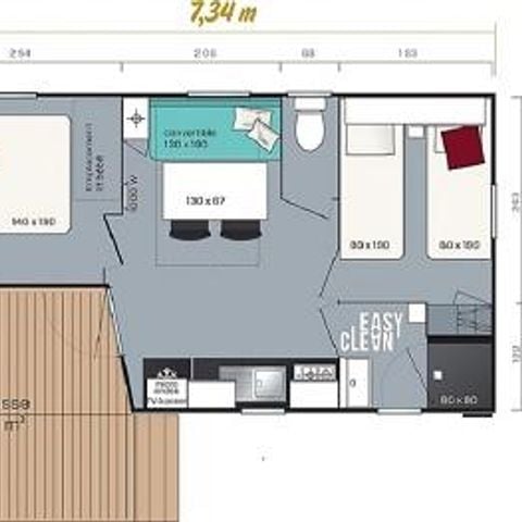 Casa mobile 4 persone - LOGGIA COMPATTA