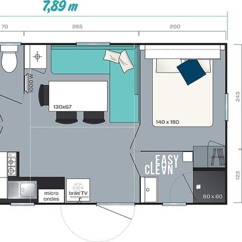 Mobile home 6 persons - COTTAGE - CLIM - 3 bedrooms