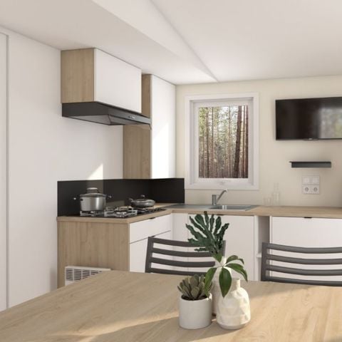 MOBILHOME 2 personnes - COTTAGE 1 CHAMBRE SPA