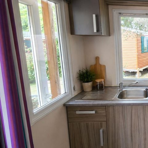 MOBILHOME 2 personnes - Mobile-home Coucourelle Standard 16m² - 1 chambre - terrasse semi-couverte -
