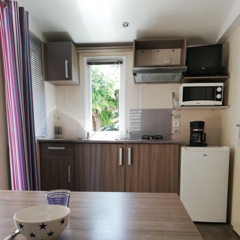 MOBILHOME 2 personnes - Mobile-home Coucourelle Standard 16m² - 1 chambre - terrasse semi-couverte -