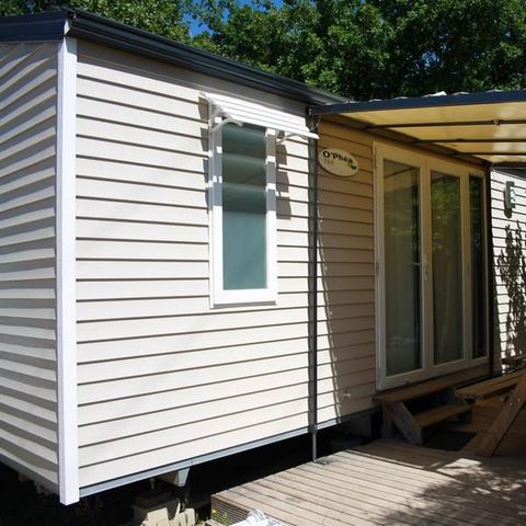 Stacaravan 6 personen - Stacaravan Cayanne Standard 31m² - 2 kamers - halfoverdekt terras - Eethoek - Eethoek - Eethoek - Eethoek - Eethoek - Eethoek - Eethoek.