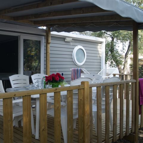 Mobile home 6 persons - Cayanne Confort 31m² - 2 bedrooms - Semi-covered terrace - Air-condition