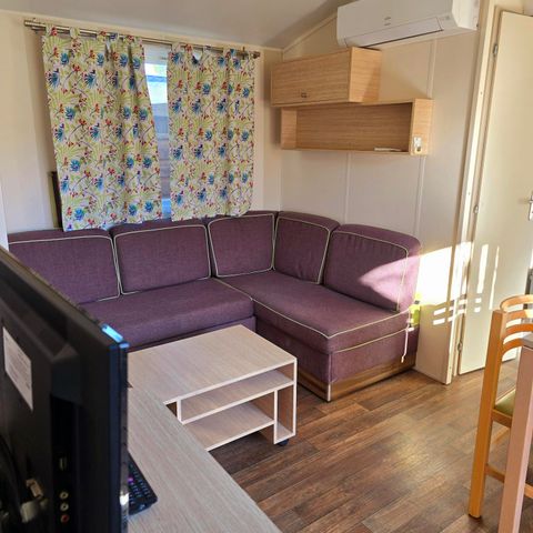 Stacaravan 6 personen - Cigalou Premium 34m² - 3 kamers - Halfoverdekt terras - Air-conditioning