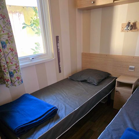 Mobilheim 6 Personen - Mobilheim Cigalou Premium 34m² - 3 Schlafzimmer - halbüberdachte Terrasse - Klimaanlage