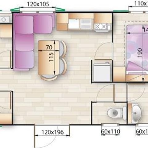 MOBILHOME 4 personas - GAIA