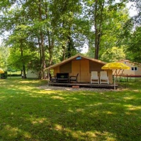 Tent van canvas en hout 5 personen - ST EMILION, zonder sanitair